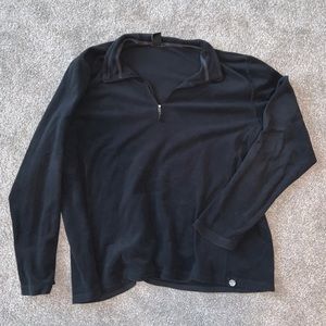 REI black fleece quarter zip
